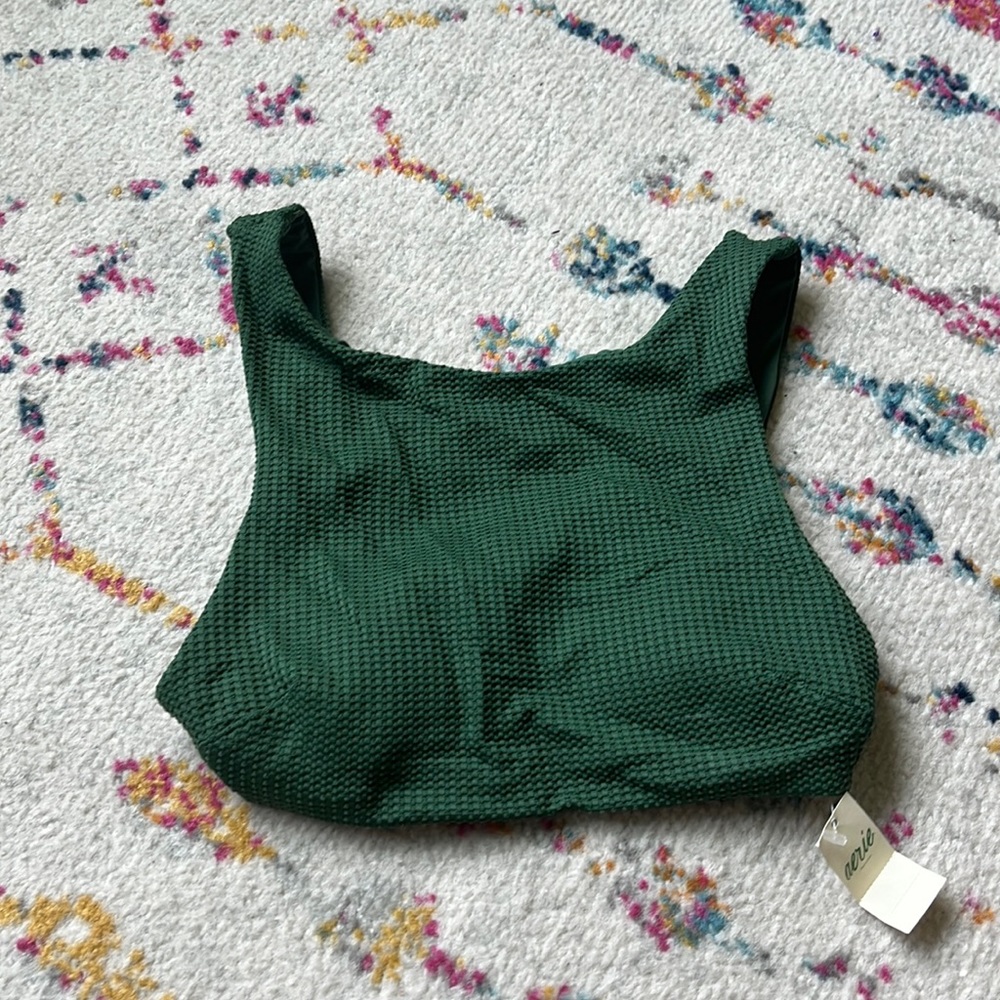 Green Aerie High Neck Swim Top